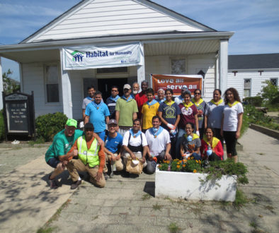 Satya Sai Volunteers from Boston work for Habitat for Humanity