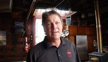 David Sharps on his Waterfront Museum Barge