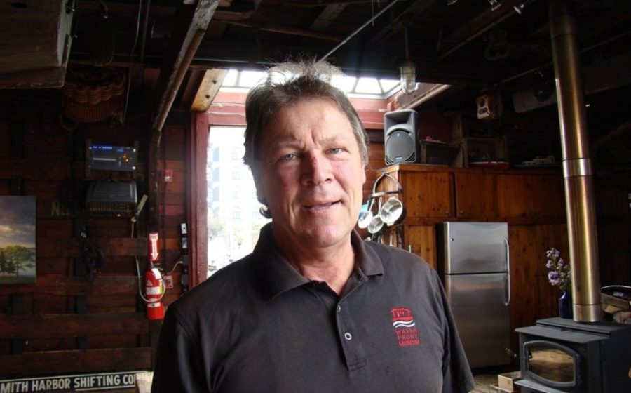 David Sharps on his Waterfront Museum Barge